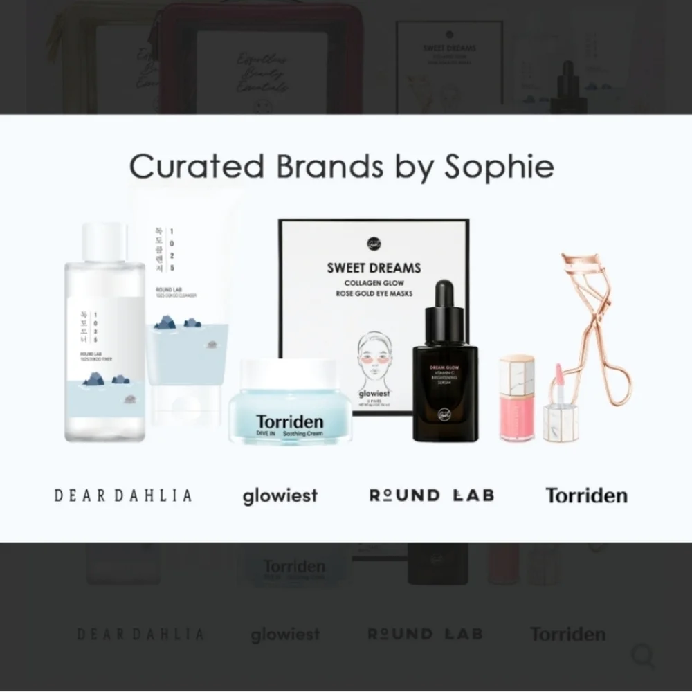 K-Beauty 7 step kit with Red Makeup Bag by Sophie